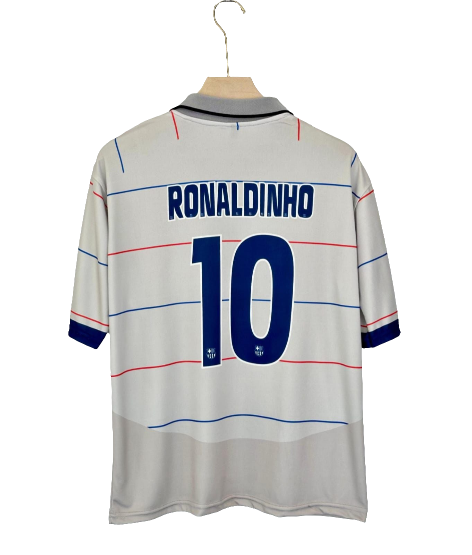 RONALDHINO BARCA 2003/04 AWAY PREMIUM RETRO OVERSIZED KIT