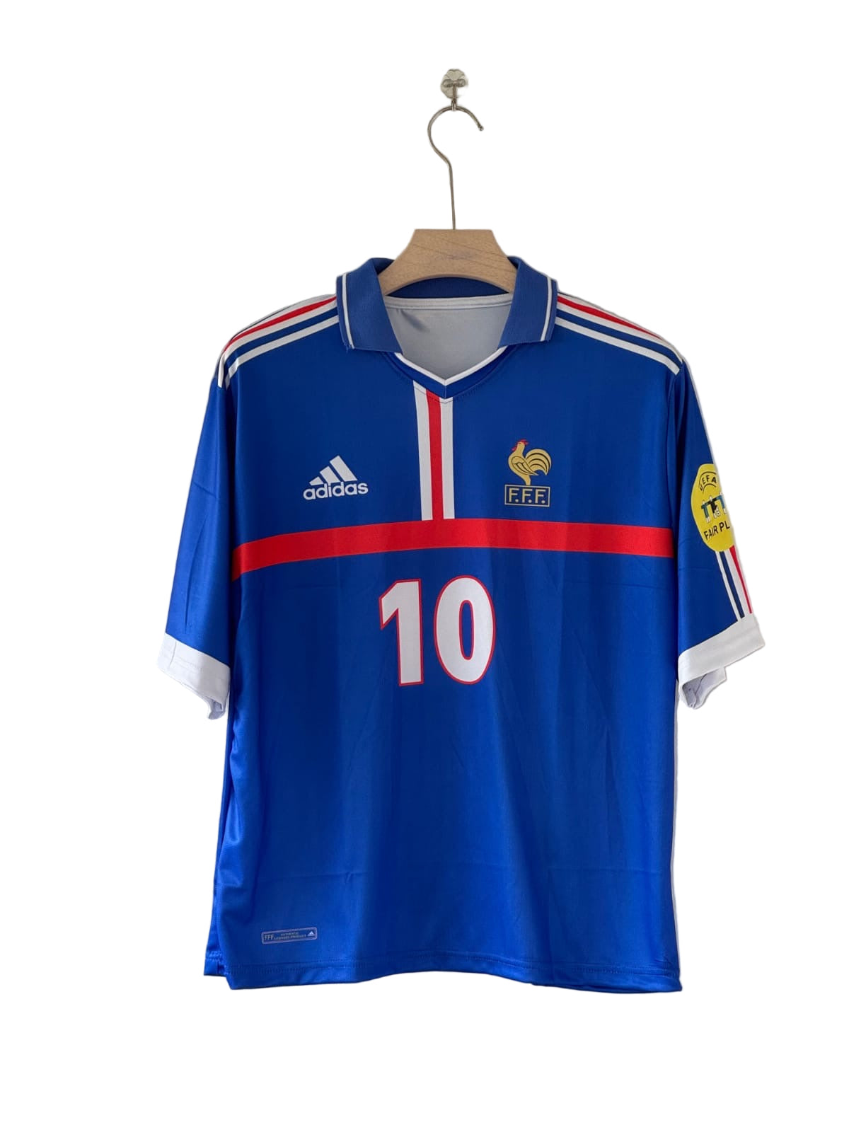 ZIDANE FRANCE 1998/2000 HOME PREMIUM RETRO OVERSIZED KIT