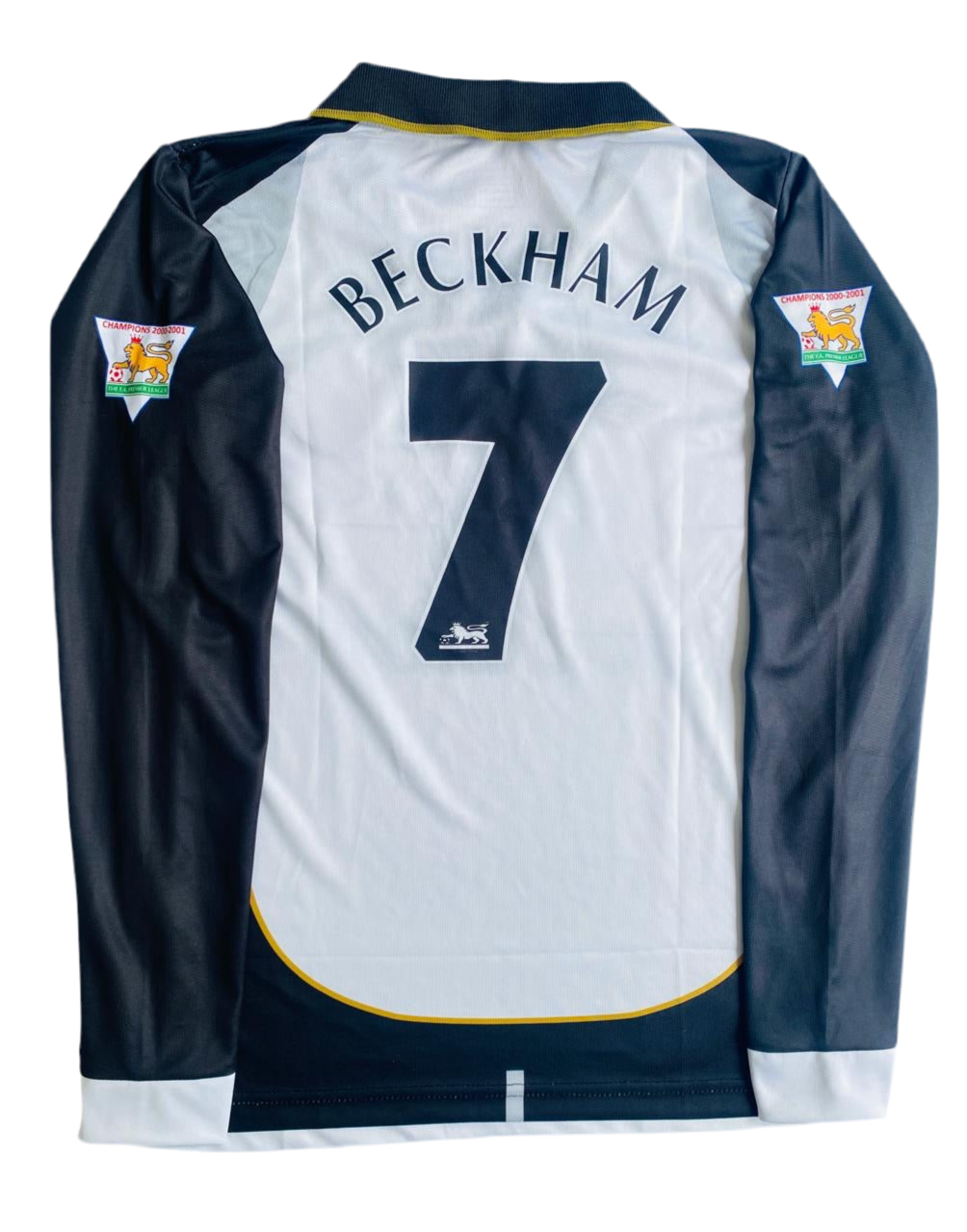 BECKHAM MANCHESTER UNITED CENTENARY 2001/02 AWAY PREMIUM RETRO KIT