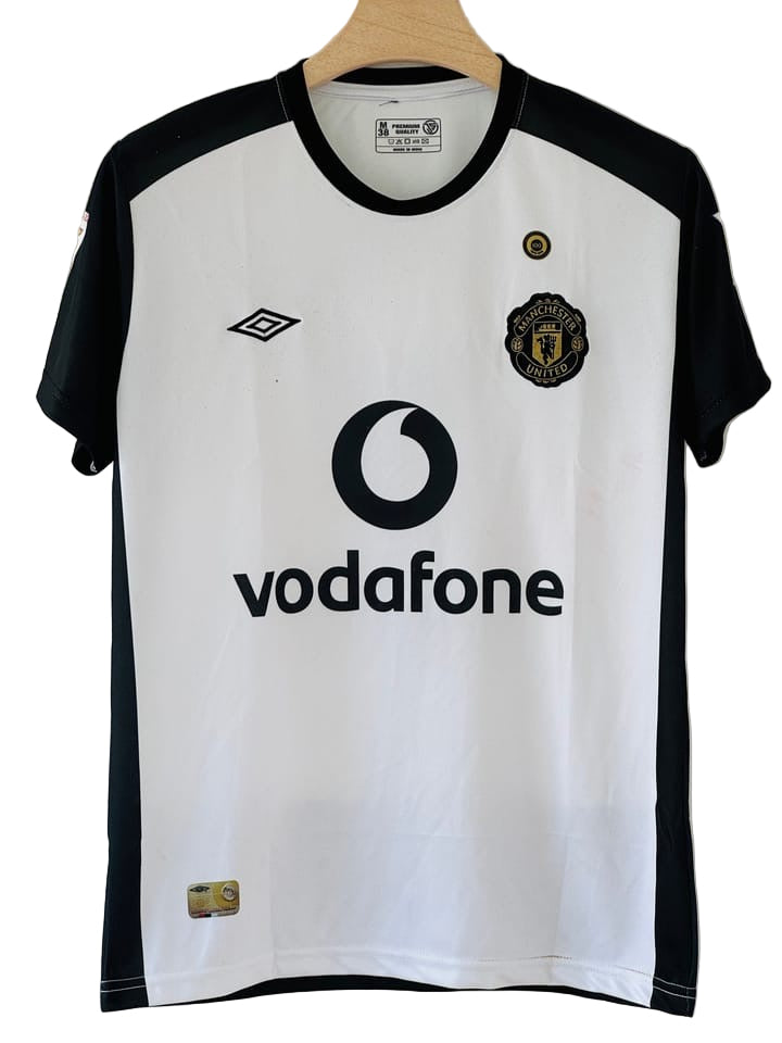 BECKHAM MANCHESTER UNITED CENTENARY 2001/02 AWAY PREMIUM RETRO KIT