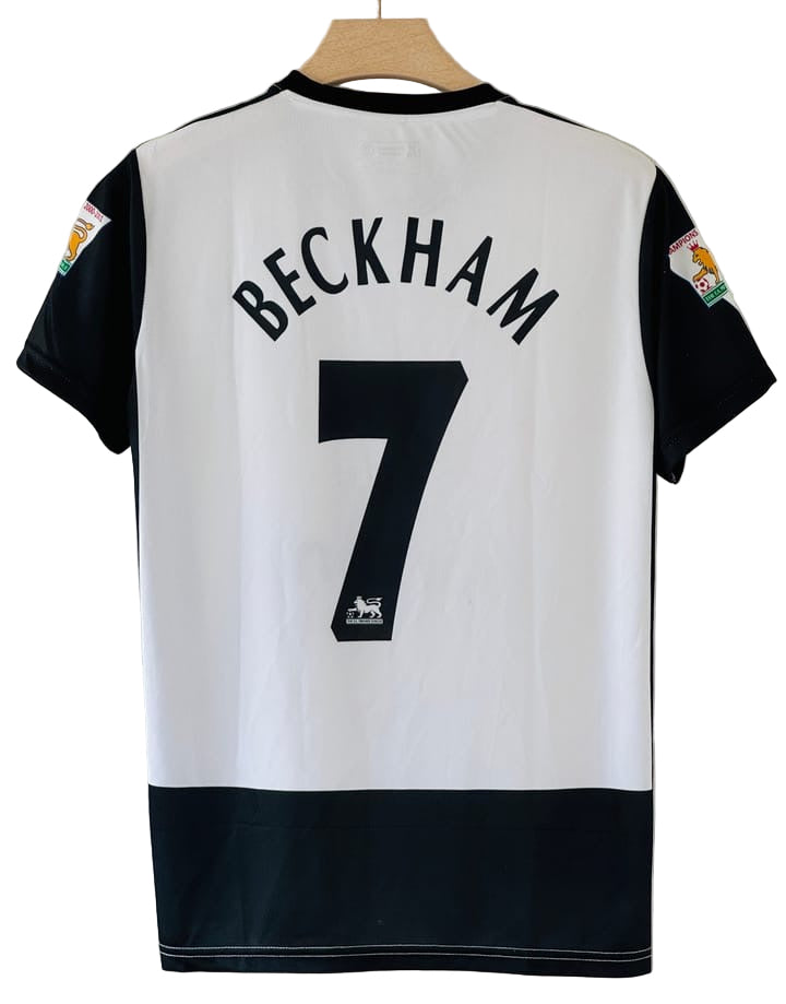 BECKHAM MANCHESTER UNITED CENTENARY 2001/02 AWAY PREMIUM RETRO KIT