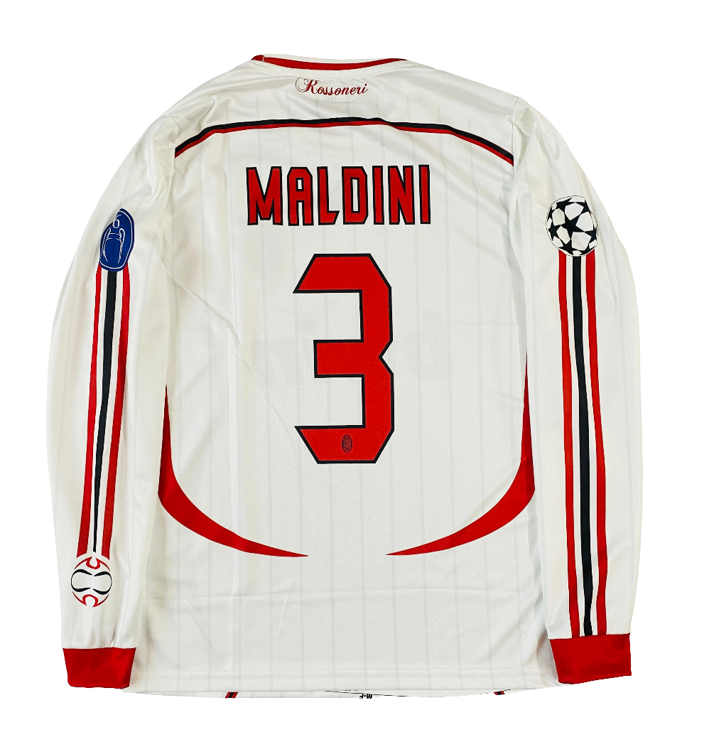 AC MILAN MALDINI 2006/07 AWAY PREMIUM RETRO KIT